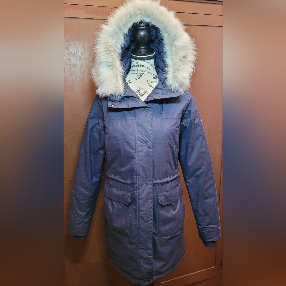 Columbia Women's Sz S Hawks Prairie II Jacket Coat Dark Nocturnal Navy Blue Warm